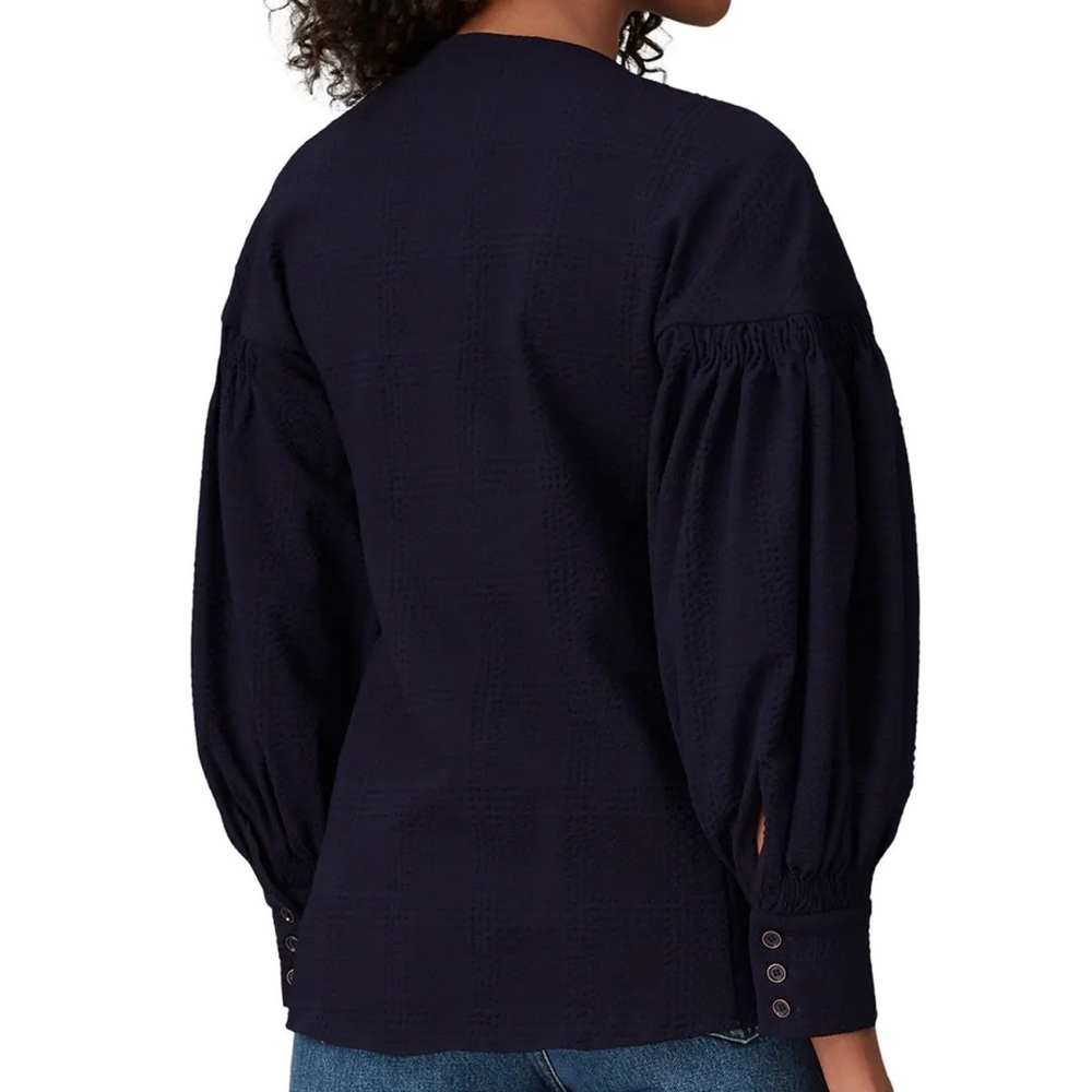TEIJA
Blue Seersucker Frill Blouse - Picture 4 of 9